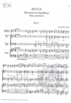 Missa 'Resonet in laudibus' op. 49 von Josef Butz 