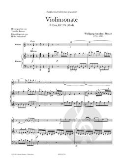 Violinsonate F-Dur KV 376 (374d) von Wolfgang Amadeus Mozart im Alle Noten Shop kaufen
