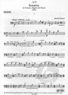 Sonatine op. 59 von Bertold Hummel 