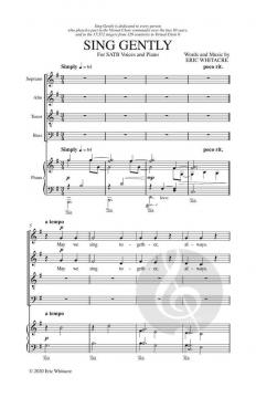 Sing Gently von Eric Whitacre (Download) 