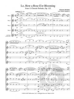 Lo, How a Rose E'er Blooming von Johannes Brahms 