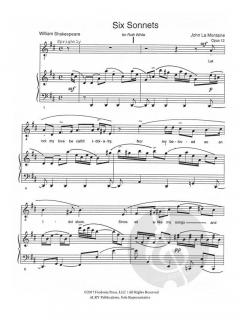 6 Sonnets of Shakespeare op. 12 von John La Montaine 