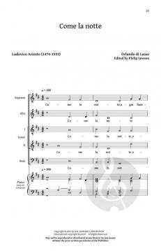 Five Italian Madrigals von Orlando di Lasso 