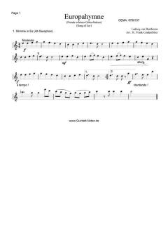 Europahymne - Freude schöner Götterfunken (Download) von Ludwig van Beethoven (Download) 