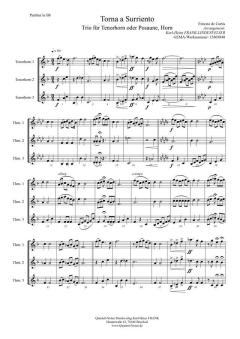 Torna a Surriento von Ernesto de Curtis für 3 Tenorhörner