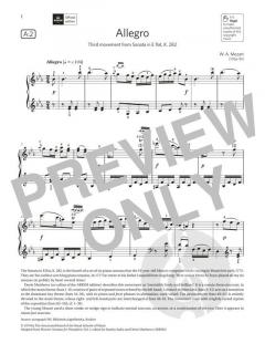 Allegro von Wolfgang Amadeus Mozart (Download) 