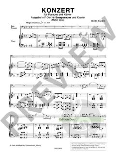 Konzert in F-Dur von Ernest Sachse für Bassposaune und Klavier im Alle Noten Shop kaufen