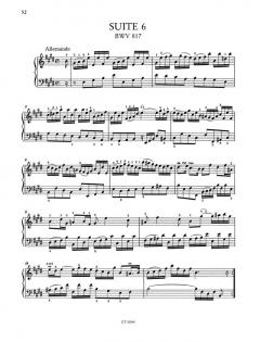 Französische Suiten BWV 812-817 von Johann Sebastian Bach 
