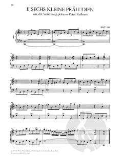 Kleine Präludien und Fughetten von Johann Sebastian Bach 