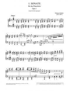 Klaviersonate C-Dur op. 1 von Johannes Brahms im Alle Noten Shop kaufen - UT50102