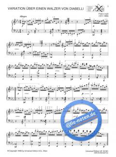 Ausgewählte leichte Klavierstücke von Franz Liszt im Alle Noten Shop kaufen