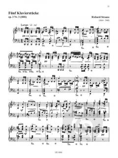 5 Klavierstücke op. 3 von Richard Strauss im Alle Noten Shop kaufen