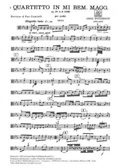 Quartetti Per Archi Op. 58: N. 2 In Mi Bem. von Luigi Boccherini 