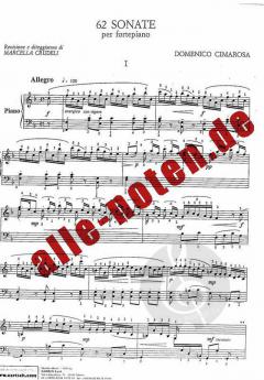 62 Sonaten für Piano Heft 1 von Domenico Cimarosa 