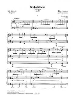 6 Stücke op. 10 von Firouz Bakhor 