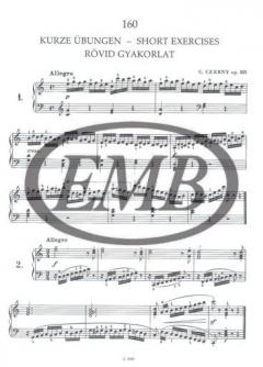 160 Short Exercises von Carl Czerny 