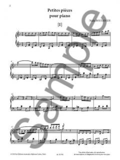 Petites Pièces pour Piano von Nadia Boulanger 