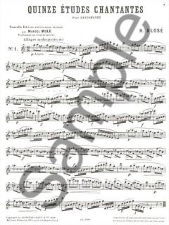 15 Etudes Chantantes von Hyacinthe-Eléonore Klosé 