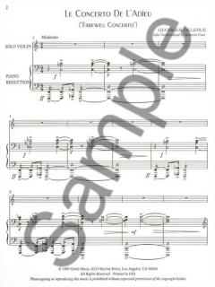 Le Concerto de L'Adieu 'Farewell Concerto' von Georges Delerue 