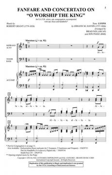 Fanfare and Concertato on O Worship the King von Michael Haydn 