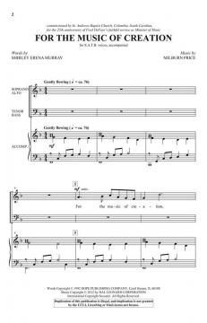 For the Music of Creation von Milburn Price (Download) 