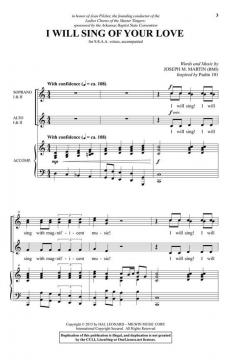 I Will Sing of Your Love von Joseph M. Martin 