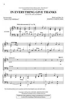 In Everything Give Thanks von Joseph M. Martin (Download) 