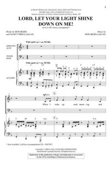 Lord, Let Your Light Shine Down on Me! von Don Besig (Download) 