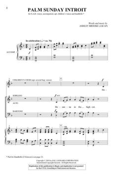 Palm Sunday Introit von Ashley Brooke (Download) 