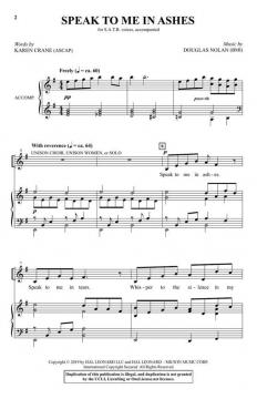 Speak to Me in Ashes von Douglas Nolan (Download) 