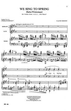 We Sing To Spring von Claude Debussy 