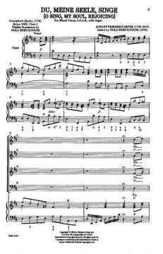 O Sing, My Soul, Rejoicing (Du, Meine Seele Singe) von Johann Fr. PeterJohann Fr. PeterNola Reed Knouse 
