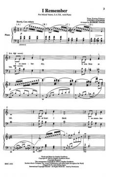 I Remember von Stephen Sondheim 