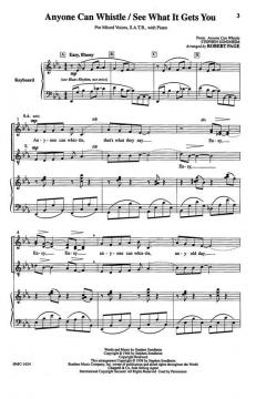 Anyone Can Whistle/See What It Gets You von Stephen Sondheim 