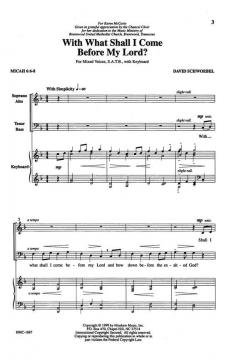 With What Shall I Come Before My Lord? von David Schwoebel 
