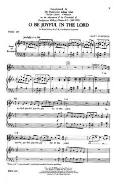 O Be Joyful In The Lord von Lloyd Pfautsch 