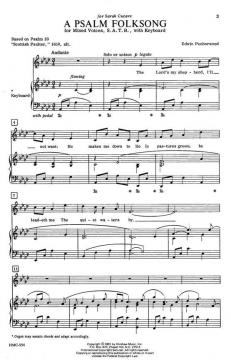 A Psalm Folksong von Edwin Penhorwood 