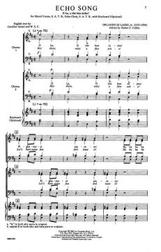 Echo Song (O La, O Che Bon Eccho!) von Orlando di Lasso 