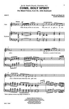 Come, Holy Spirit von Loonis McGlohon 