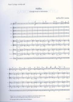 Addio per violino principale e 9 archi von Andras Szollosy 