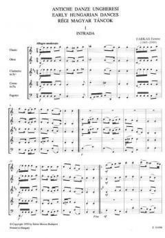 Early Hungarian Dances from the 17th Century (Ferenc Farkas) 