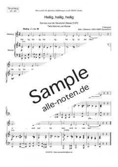 Zum Sanctus (Heilig, heilig) tief von Franz Schubert (Download) 