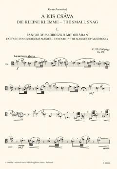 Die kleine Klemme op. 15b (György Kurtag) 