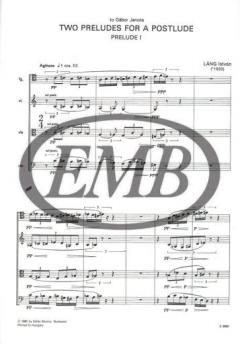 Two Preludes for a Postlude (Istvan Lang) 