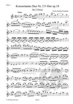 Duo Nr. 2 F-Dur op. 18 von Georg Abraham Schneider 
