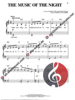 The Phantom Of The Opera (Easy Piano) von Andrew Lloyd Webber 