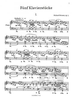 Fünf Klavierstücke op.3 von Richard Strauss im Alle Noten Shop kaufen