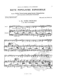 Suite populaire espagnol für Violine und Klavier von Manuel de Falla im Alle Noten Shop kaufen