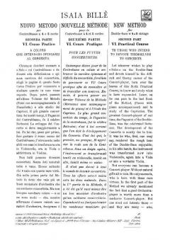Nuovo Metodo For Double Bass No.6 Part 2 Italian/french/english von Isaia Billé 