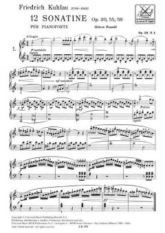 12 Sonatine Op.20/55/59 von Friedrich Kuhlau 